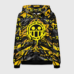 Толстовка-худи мужская One Piece Trafalgar symbol, цвет: 3D-черный