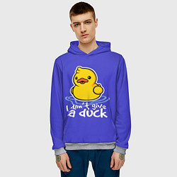 Толстовка-худи мужская I do not Give a Duck, цвет: 3D-меланж — фото 2