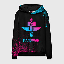 Толстовка-худи мужская Manowar - neon gradient, цвет: 3D-черный