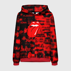 Толстовка-худи мужская Rolling Stones logo групп, цвет: 3D-красный