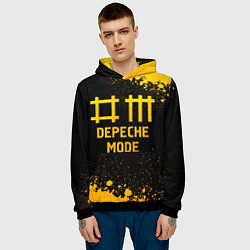 Толстовка-худи мужская Depeche Mode - gold gradient, цвет: 3D-черный — фото 2