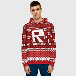 Толстовка-худи мужская Roblox christmas sweater, цвет: 3D-красный — фото 2