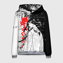Толстовка-худи мужская Баджи из вальхаллы - токийские мстители, цвет: 3D-меланж