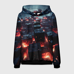 Толстовка-худи мужская Гармония форм, цвет: 3D-черный