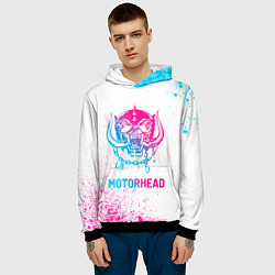 Толстовка-худи мужская Motorhead neon gradient style, цвет: 3D-черный — фото 2