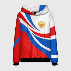 Толстовка-худи мужская Россия - спортивная униформа, цвет: 3D-черный