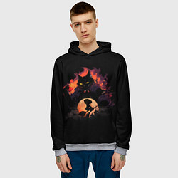 Толстовка-худи мужская Маргарита и Бегемот, цвет: 3D-меланж — фото 2