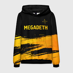 Мужская толстовка Megadeth - gold gradient посередине