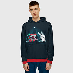 Толстовка-худи мужская Подарок - мимик, цвет: 3D-красный — фото 2