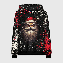 Толстовка-худи мужская Evil Santa Claus, цвет: 3D-черный