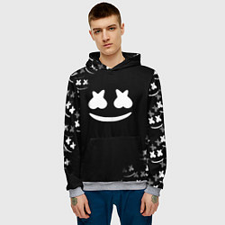 Толстовка-худи мужская Marshmello black collection, цвет: 3D-меланж — фото 2