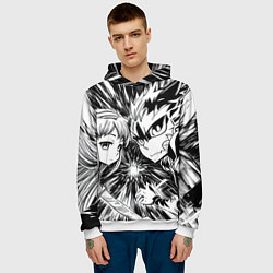 Толстовка-худи мужская Серия анимэ безумная парочка, цвет: 3D-белый — фото 2