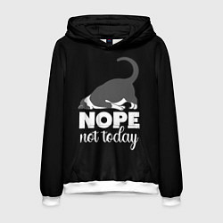 Толстовка-худи мужская Nope not today, цвет: 3D-белый