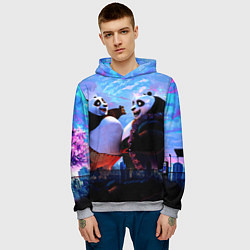 Толстовка-худи мужская Кунг-фу Панда Friend, цвет: 3D-меланж — фото 2