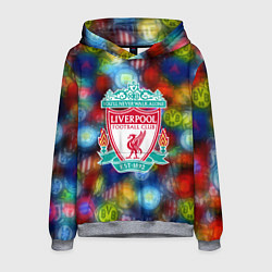 Толстовка-худи мужская Liverpool все logo неон, цвет: 3D-меланж
