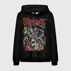 Толстовка-худи мужская Slipknot - злодей, цвет: 3D-черный