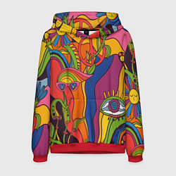 Толстовка-худи мужская Психоделика и третий глаз, цвет: 3D-красный
