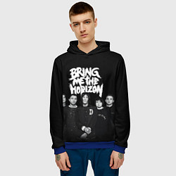 Толстовка-худи мужская Bring me the horizon - group, цвет: 3D-синий — фото 2