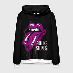 Толстовка-худи мужская The Rolling Stones - lips, цвет: 3D-белый