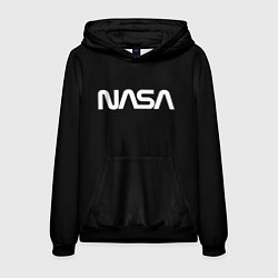 Толстовка-худи мужская NASA space logo, цвет: 3D-черный