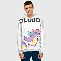 Толстовка-худи мужская Все праздники закончились, цвет: 3D-белый — фото 2