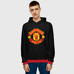Толстовка-худи мужская Manchester United fc club, цвет: 3D-красный — фото 2