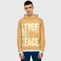 Толстовка-худи мужская Let there be peace, цвет: 3D-белый — фото 2