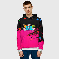 Толстовка-худи мужская Fall Guys kids color, цвет: 3D-белый — фото 2