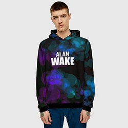 Толстовка-худи мужская Alan wake текстура, цвет: 3D-черный — фото 2