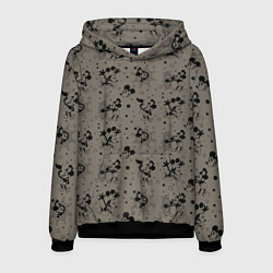 Толстовка-худи мужская Микки Маус матрос - паттерн, цвет: 3D-черный