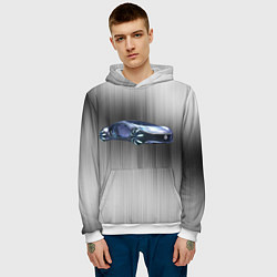 Толстовка-худи мужская Mercedes-benz AVTR, цвет: 3D-белый — фото 2