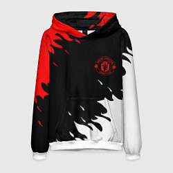 Толстовка-худи мужская Manchester United flame fc, цвет: 3D-белый