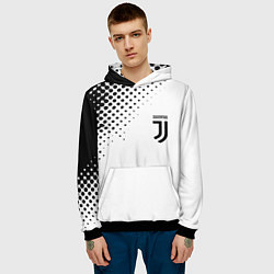Толстовка-худи мужская Juventus sport black geometry, цвет: 3D-черный — фото 2