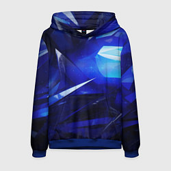Мужская толстовка Black and blue abstract background sport style