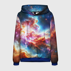 Толстовка-худи мужская The cosmic nebula, цвет: 3D-синий