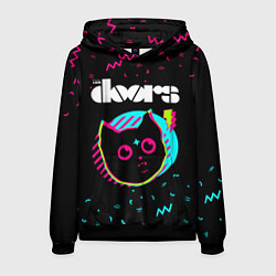 Толстовка-худи мужская The Doors - rock star cat, цвет: 3D-черный