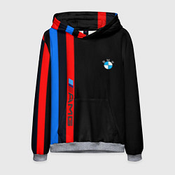 Толстовка-худи мужская BMW amg sport, цвет: 3D-меланж