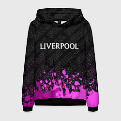 Толстовка-худи мужская Liverpool pro football посередине, цвет: 3D-черный