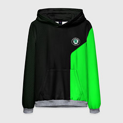 Толстовка-худи мужская Skoda pattern sport green, цвет: 3D-меланж