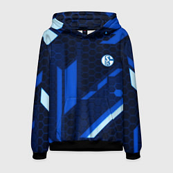Толстовка-худи мужская Schalke 04 sport geometry, цвет: 3D-черный