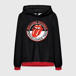 Толстовка-худи мужская Rolling Stones Established 1962 group, цвет: 3D-красный