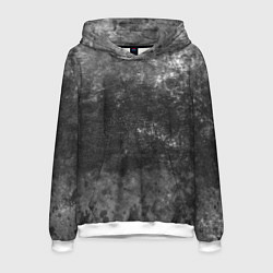 Толстовка-худи мужская Абстракция - серая шкура, цвет: 3D-белый