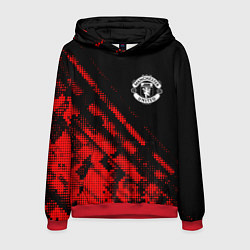 Толстовка-худи мужская Manchester United sport grunge, цвет: 3D-красный