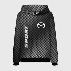 Толстовка-худи мужская Mazda sport carbon, цвет: 3D-черный