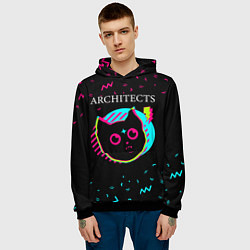 Толстовка-худи мужская Architects - rock star cat, цвет: 3D-черный — фото 2
