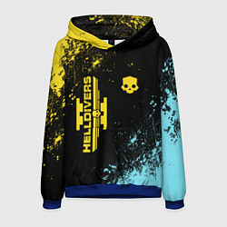 Толстовка-худи мужская Helldivers 2: Skull Logo, цвет: 3D-синий
