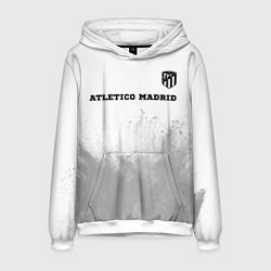 Толстовка-худи мужская Atletico Madrid sport на светлом фоне посередине, цвет: 3D-белый