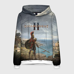 Толстовка-худи мужская Герой titan quest 2, цвет: 3D-белый