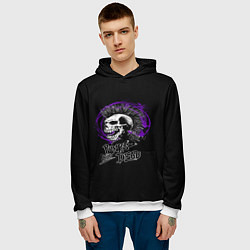 Толстовка-худи мужская Punk skull rock, цвет: 3D-белый — фото 2
