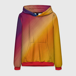 Толстовка-худи мужская Абстракция солнечный луч, цвет: 3D-красный